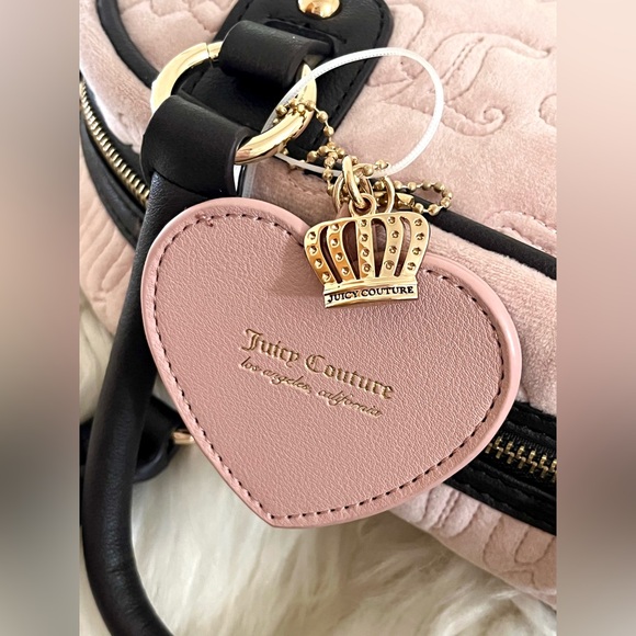 NWT Juicy Couture Vintage Dreams Pink Brown Satchel Bag - Picture 9 of 14
